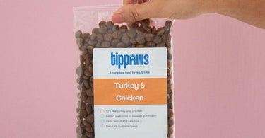 turkey and chicken cat food sample